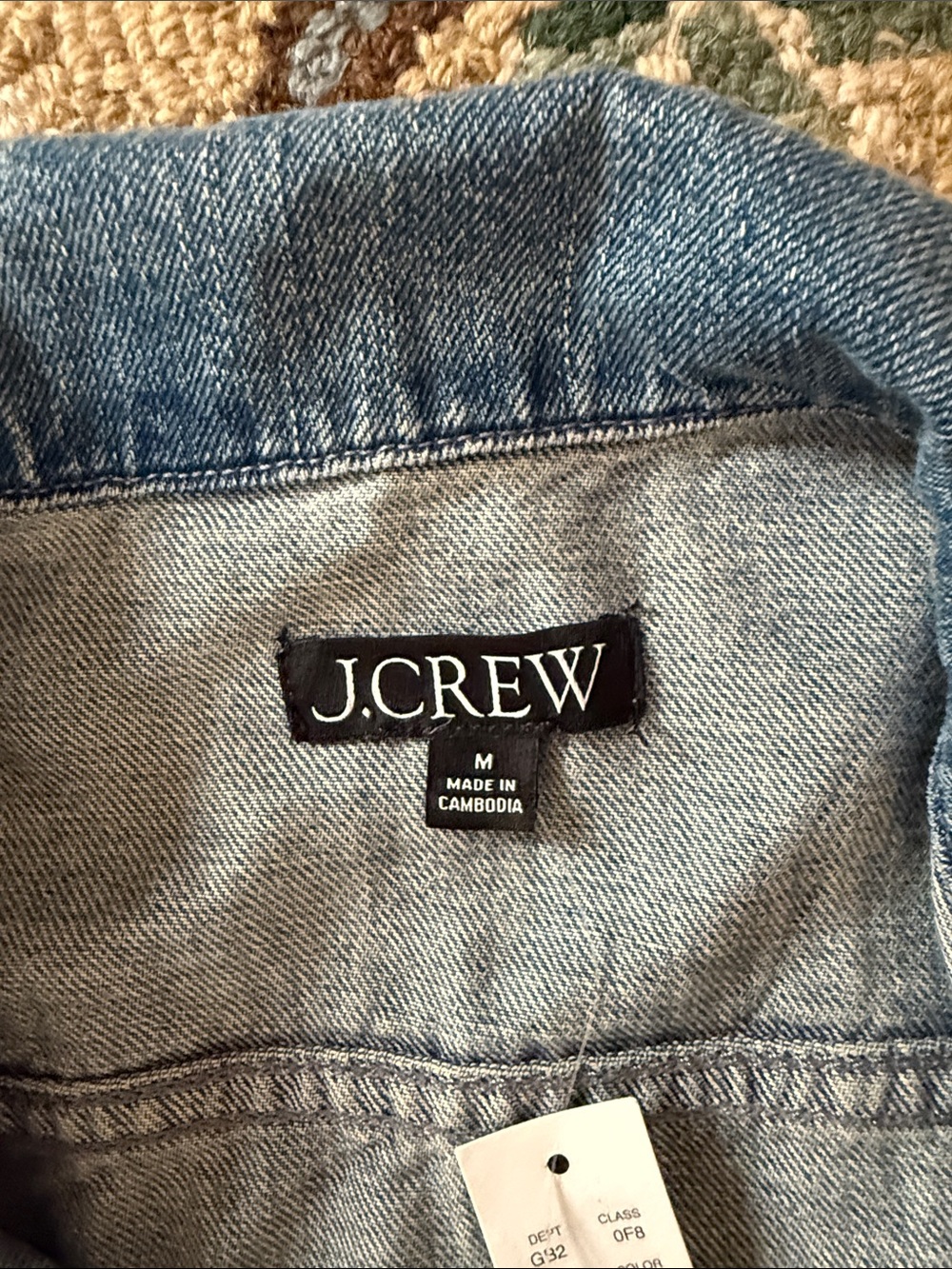 J. Crew Light Blue Denim Jacket - medium nwt brass gold buttons women’s - Picture 2 of 7